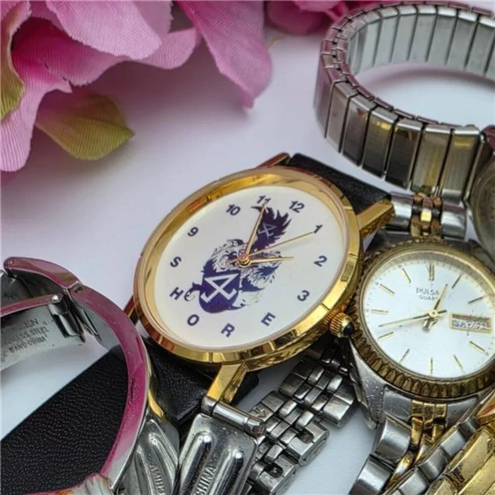 Mixed Watch Lot 16 Pieces Men Women For Repair Parts Untested Fossil Seiko Gruen